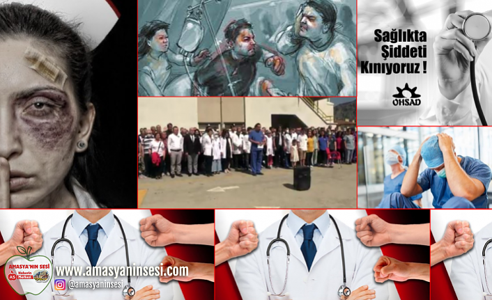 Sağlıkta Şiddet Amasya'da Protesto Edildi