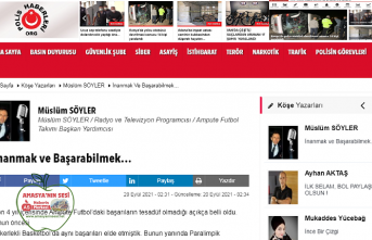 Müslüm Söyler'in Polis Haber Gazetesi'nde Ampute Futbol ile Alakalı Yazısı