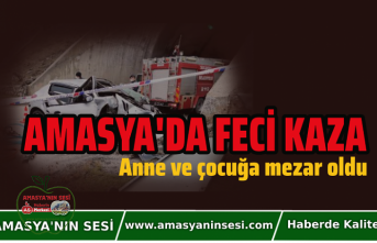 Amasya'da feci kaza....